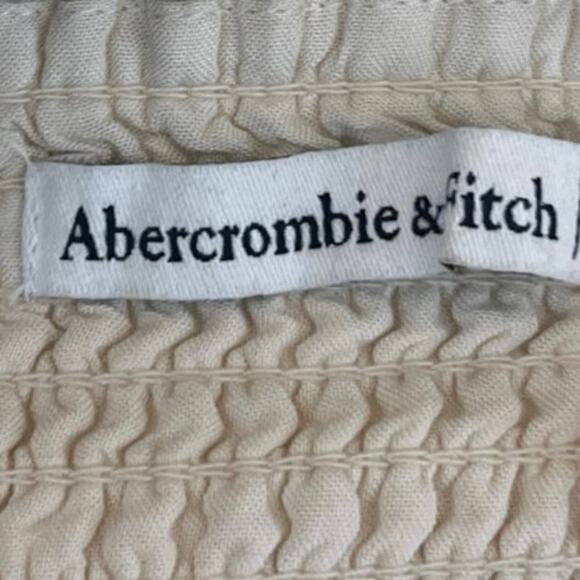 Abercrombie & Fitch Cream Linen Sleeveless Cami Camisole Tank Crop Top Size XS - Picture 3 of 4